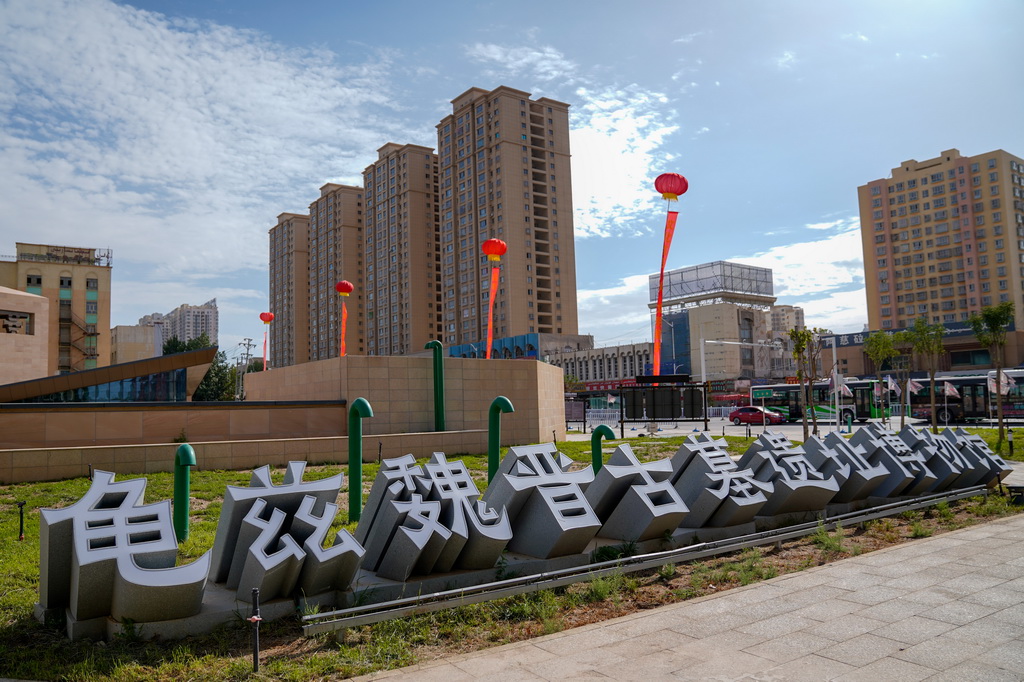 這是新疆庫車市龜茲魏晉古墓遺址博物館外景（7月15日攝）。