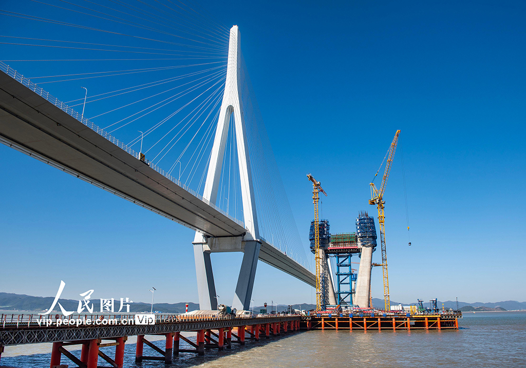 浙江寧波：象山港跨海大橋建設(shè)正酣【2】