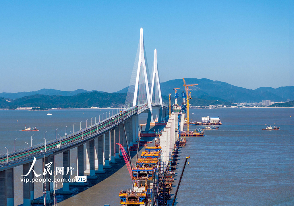 浙江寧波：象山港跨海大橋建設(shè)正酣【3】