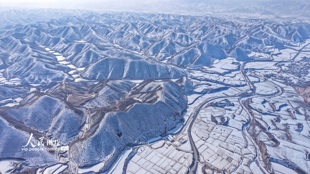 甘肅靖遠：山川雪景如畫【4】